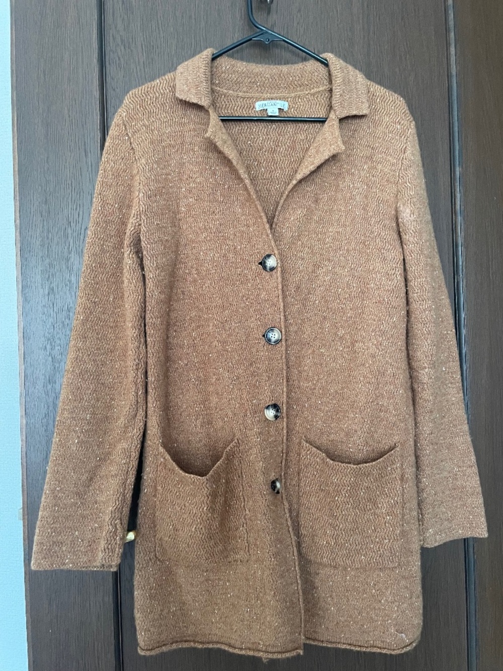 J. Crew Mercantile Cardigan Brown Button Knit Sweater Coat Pocket